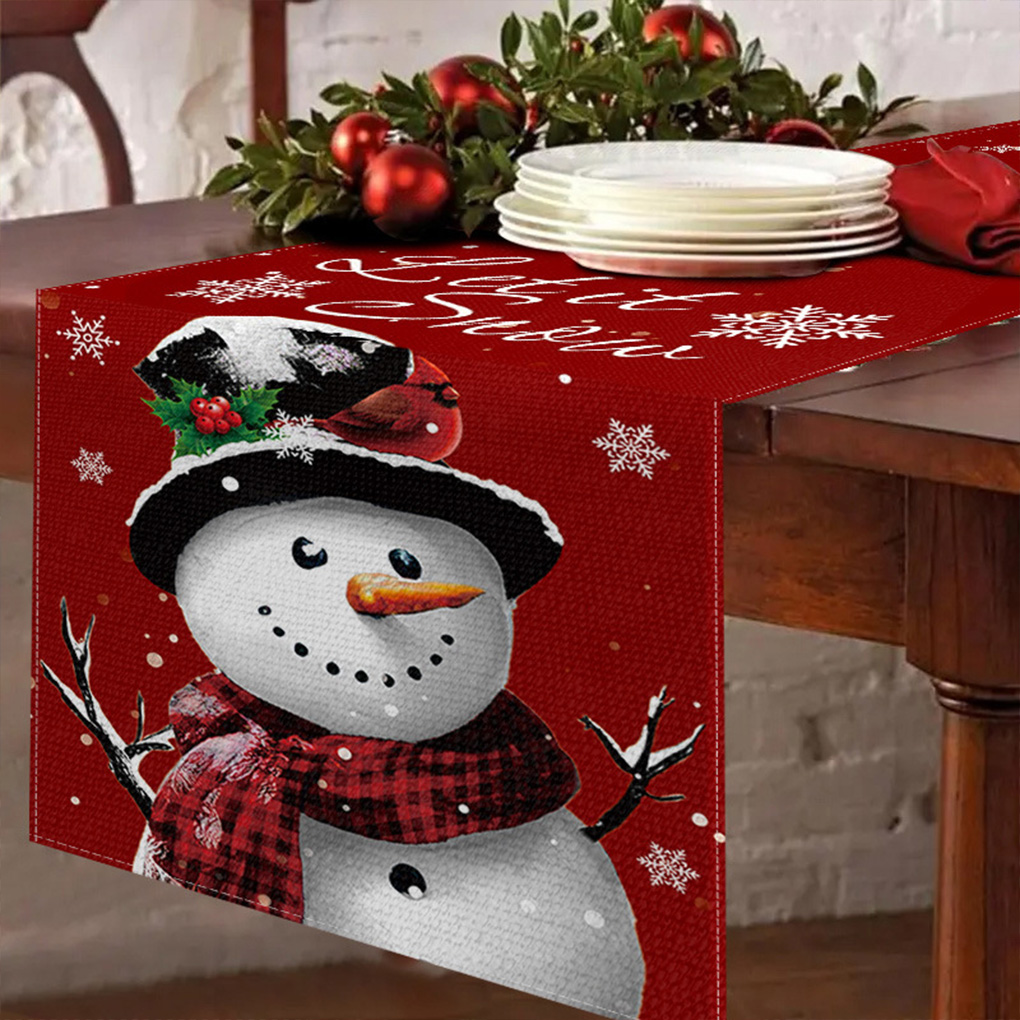 Festive Floral Christmas Table - Linen Table Runner review and price