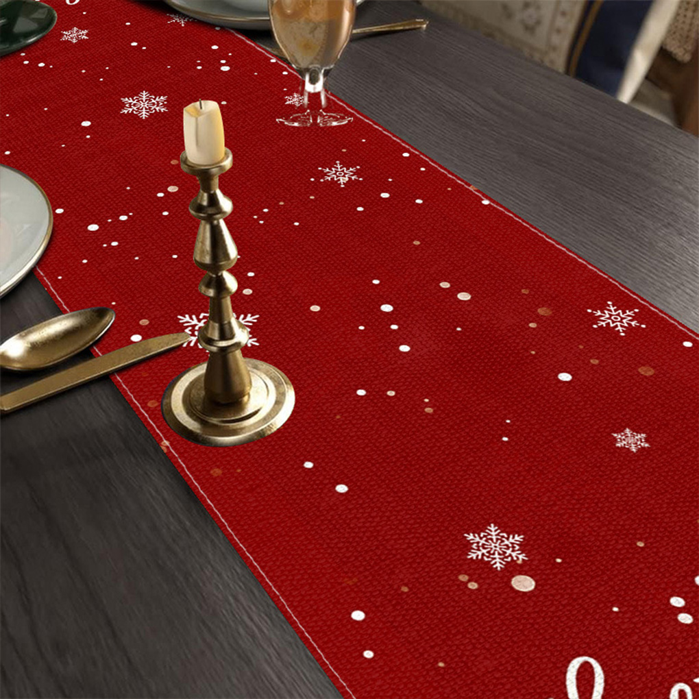 Festive Floral Christmas Table - Linen Table Runner review and price