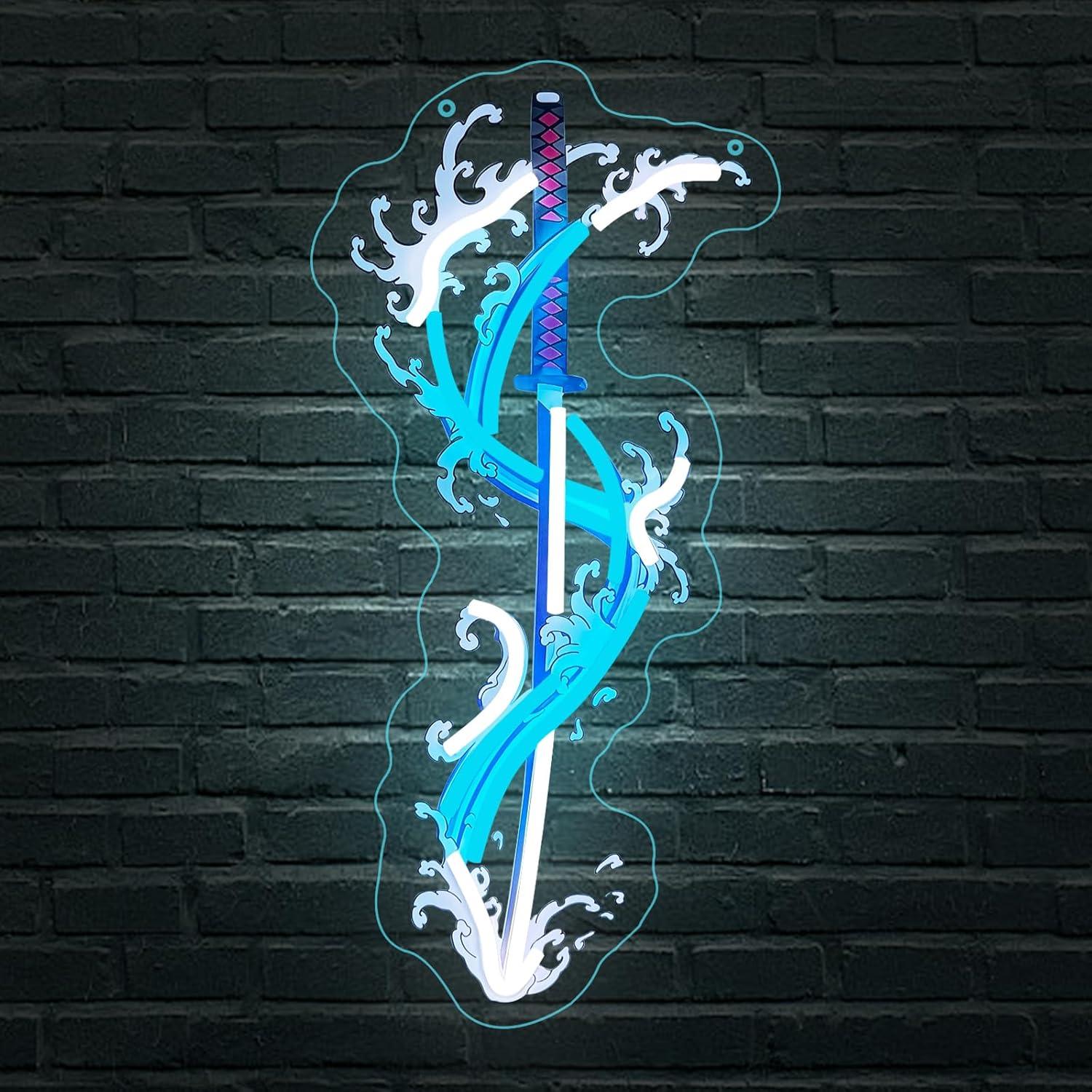 Japanese Katana Neon Sign USB  - Home Decor Theme review and price