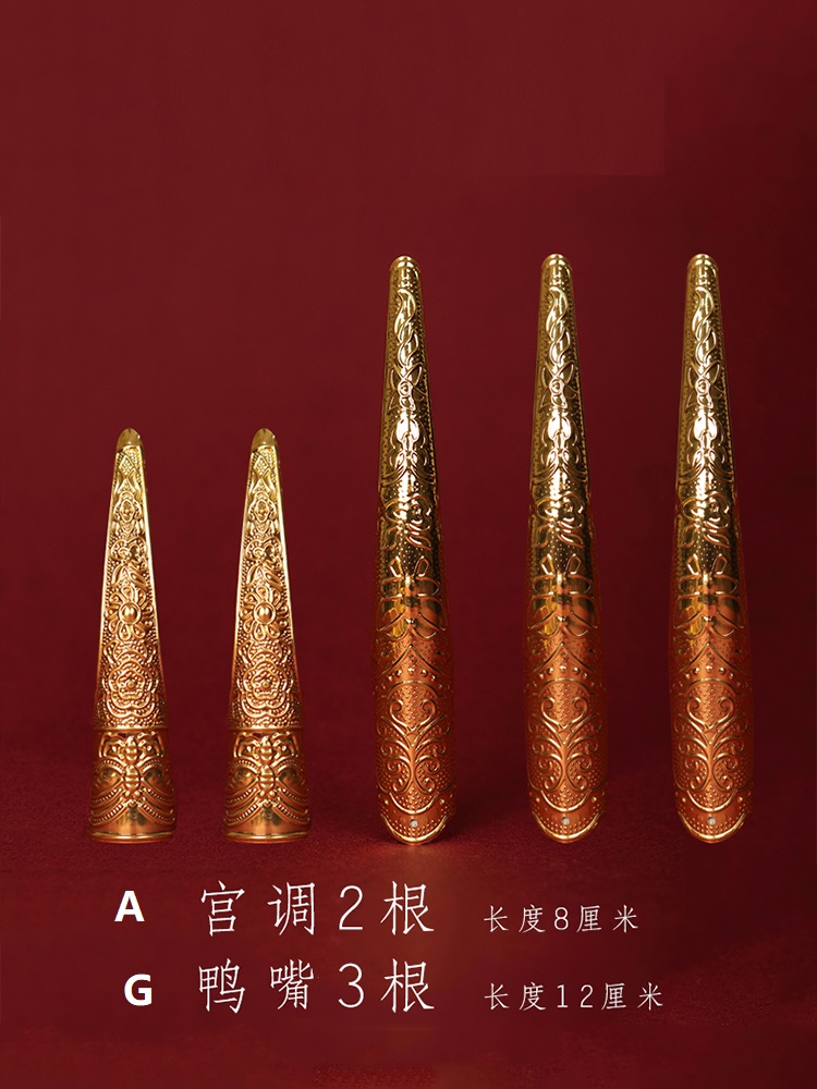 Chinese Golden Long Nails Cust - Home Decor Indonesia review and price